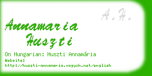 annamaria huszti business card